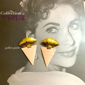 🎀90s vintage gold pink earrings🎀